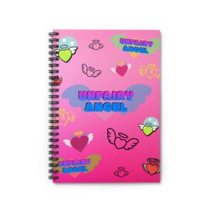 Unfairy Angel Spiral Notebook for Mother's Day, Cute Pink Aesthetic Journal, Ideal for School, Creative Writing, Perfect for Teens, Planner