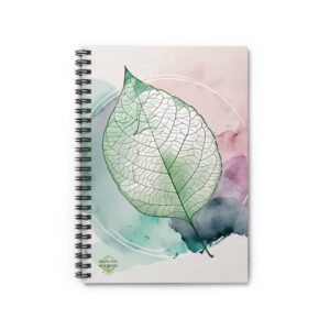 Botanical Green Leaf Spiral Notebook for Mother's Day, Aesthetic Journal for Nature Lovers, Eco-Friendly Stationery, Gift for Writers, Art