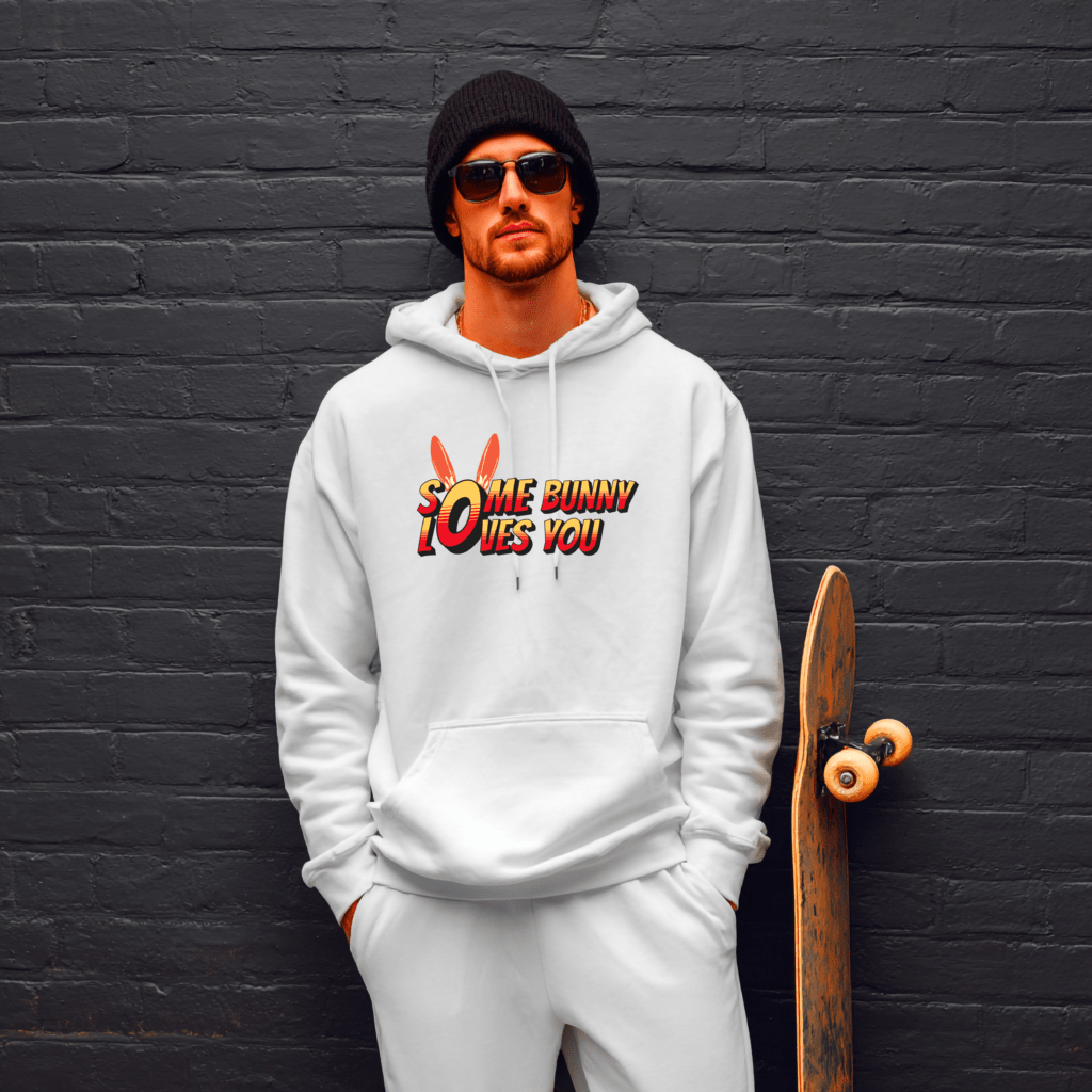 "Some Bunny Loves You" Organic, Eco-friendly Hoodie, Unisex